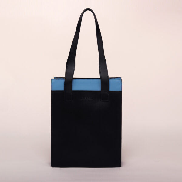 Borsa colonna verticale ciano blu