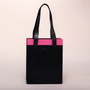 Borsa colonna verticale fucsia rosa