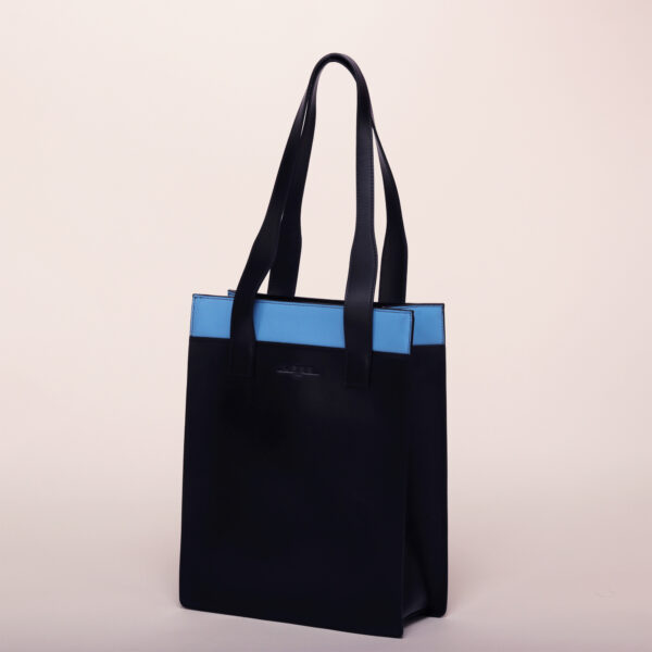 Borsa colonna verticale ciano blu