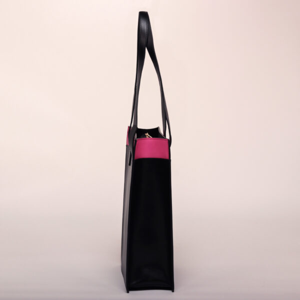 Borsa colonna verticale fucsia rosa