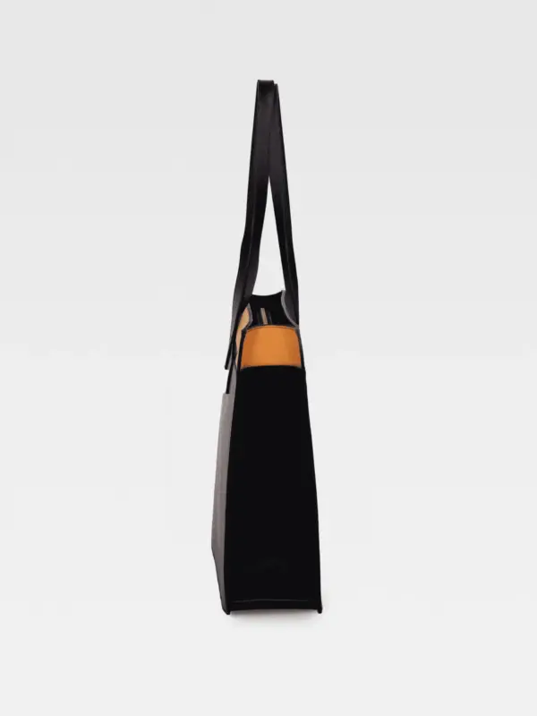 Borsa Colonna a Spalla in Pelle Gialla