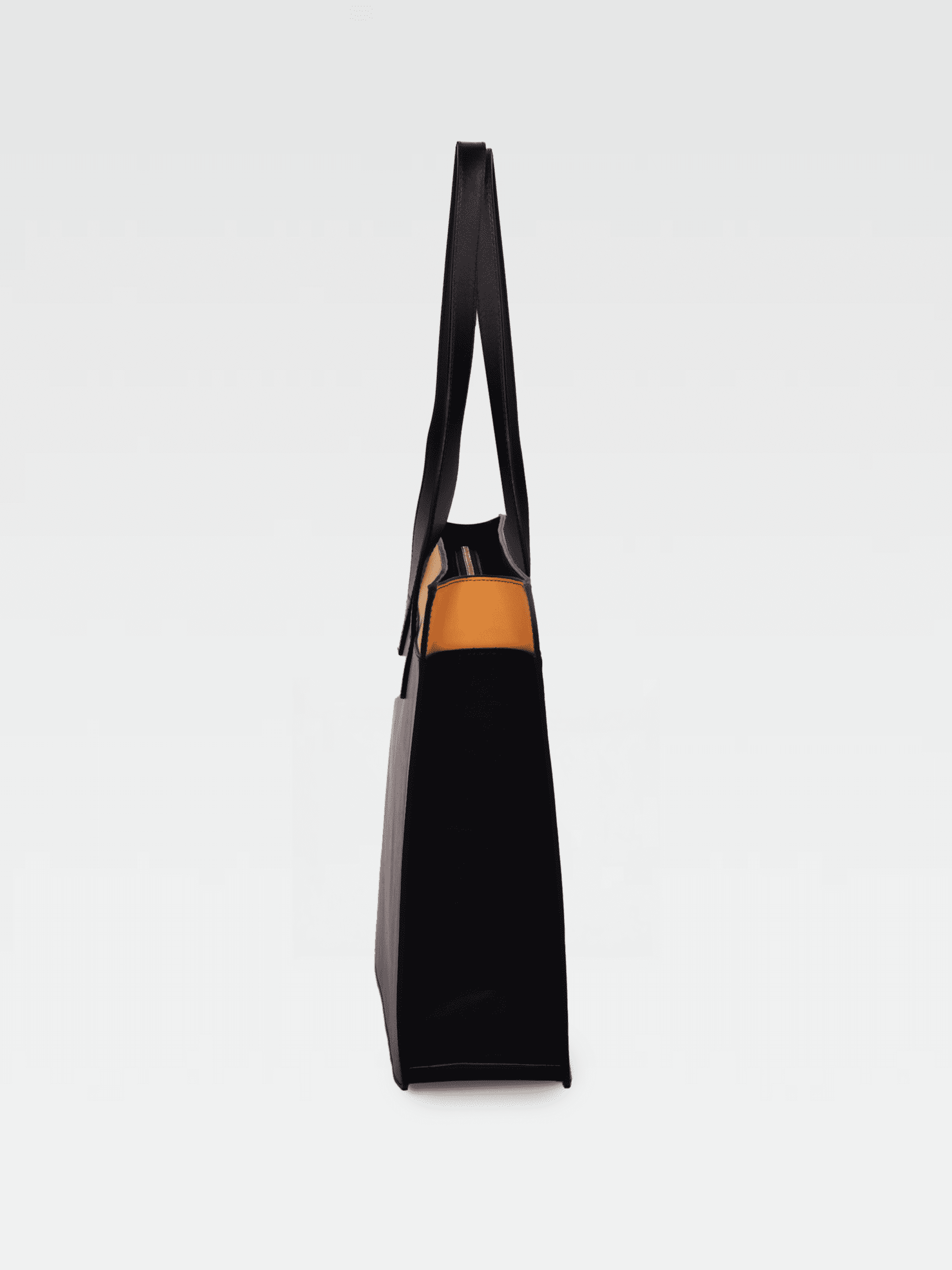 Borsa Colonna a Spalla in Pelle Gialla
