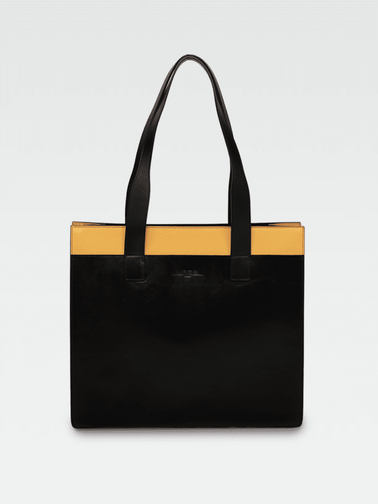 Borsa Colonna a Spalla in Pelle Gialla