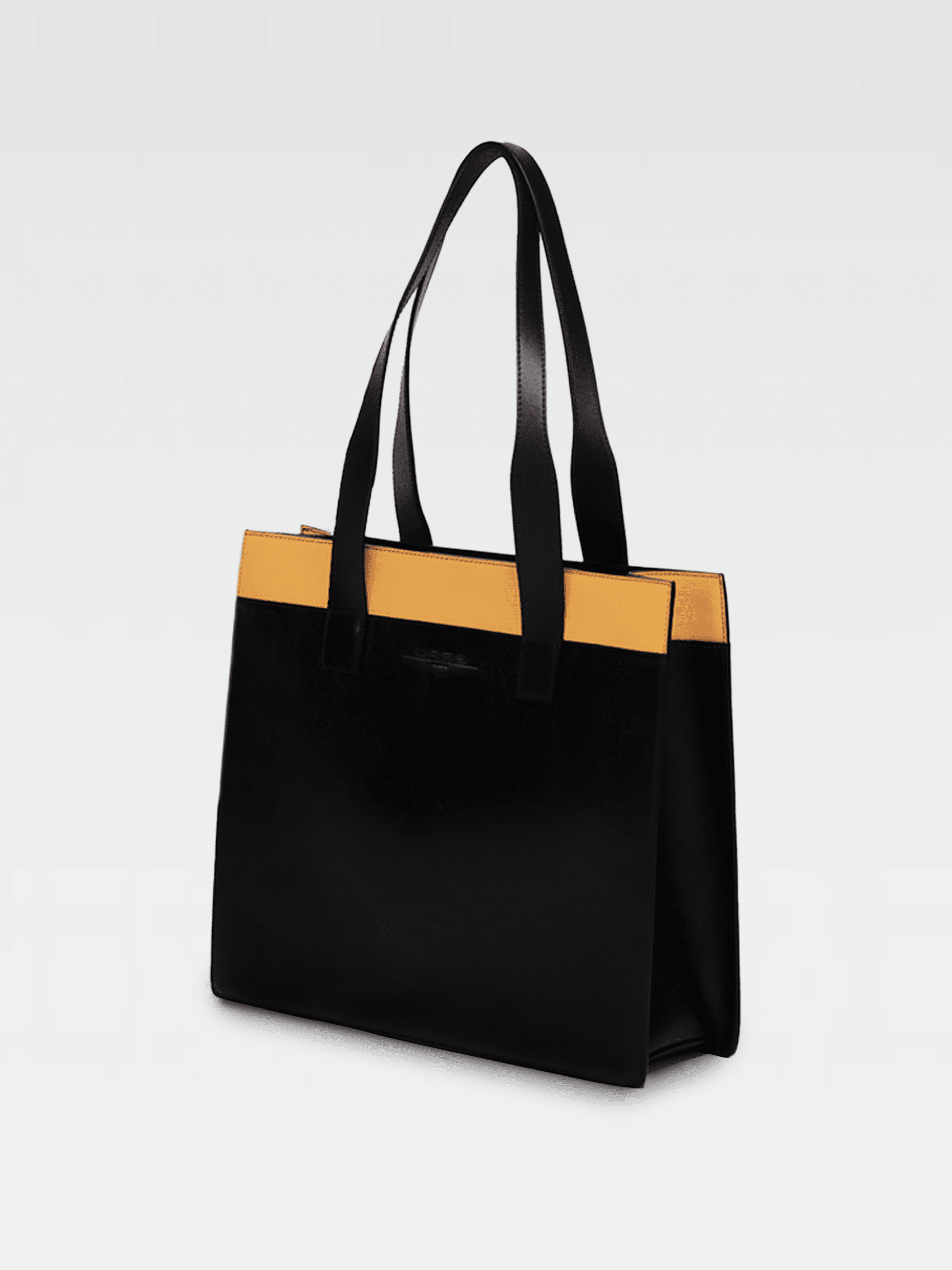 Borsa Colonna a Spalla in Pelle Gialla