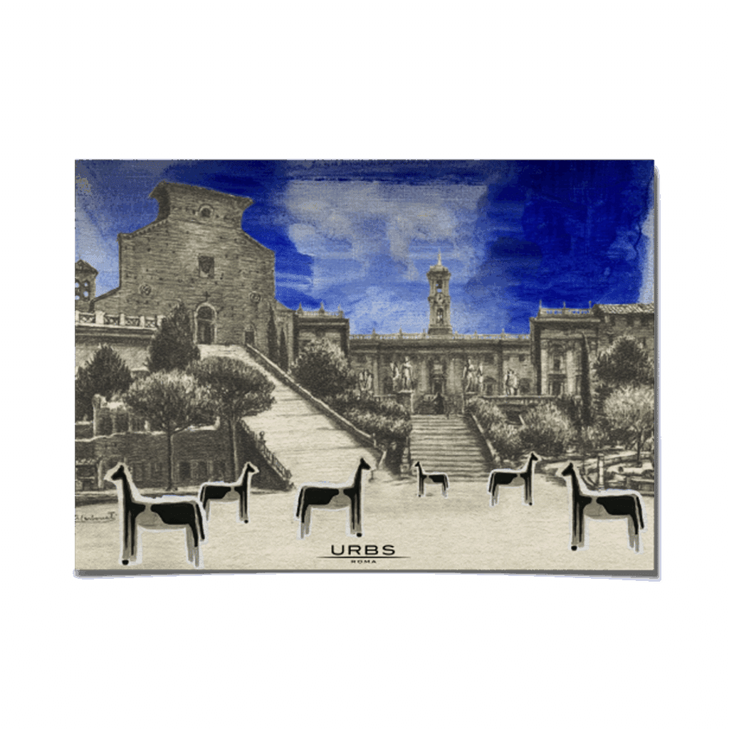 Cartolina Campidoglio Dipinto