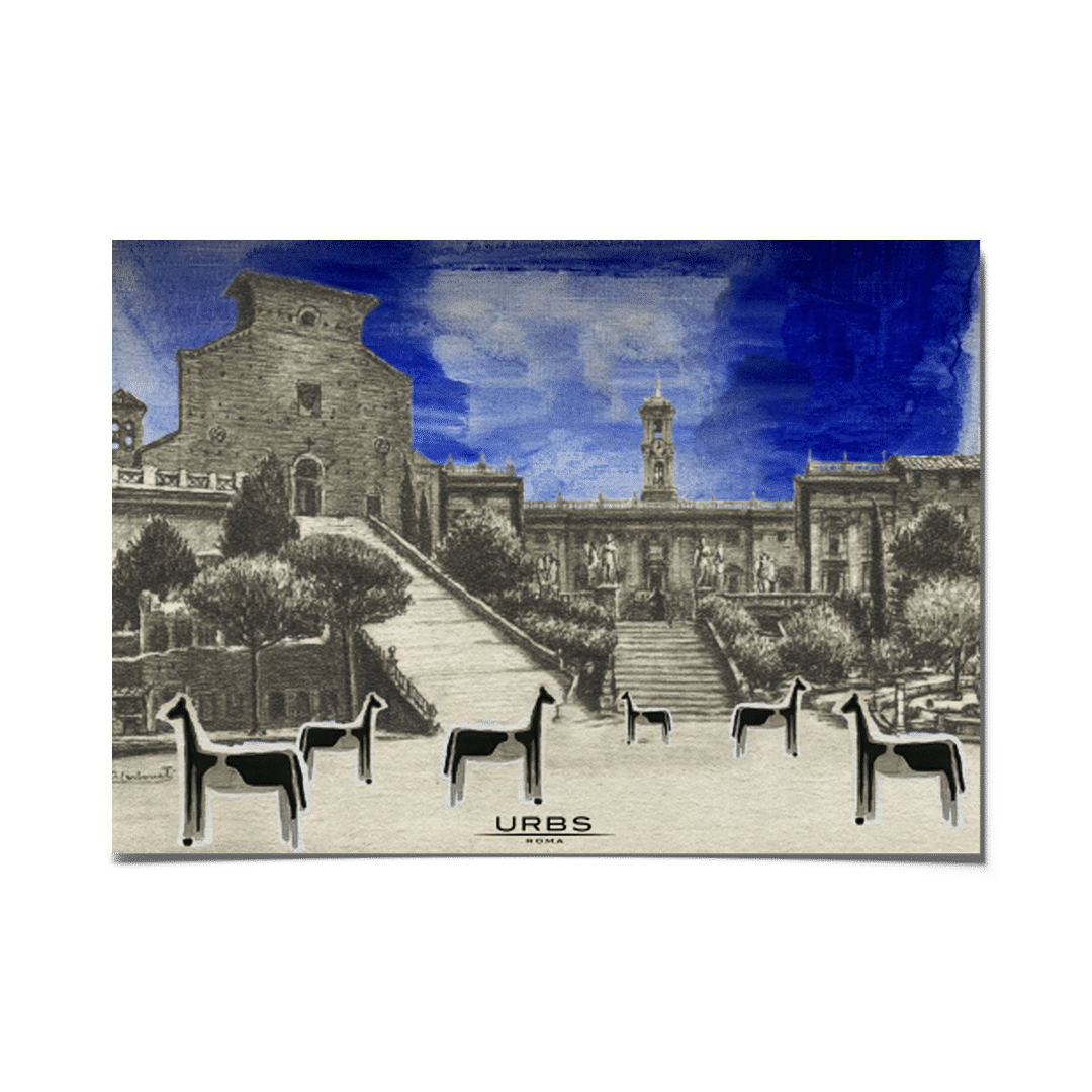 Cartolina Campidoglio Dipinto
