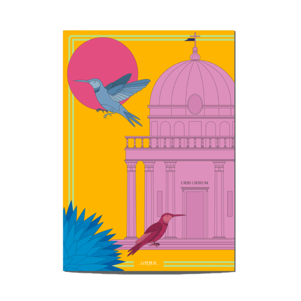 Illustrazione stilizzata del Tempietto di San Pietro in Montorio a Roma