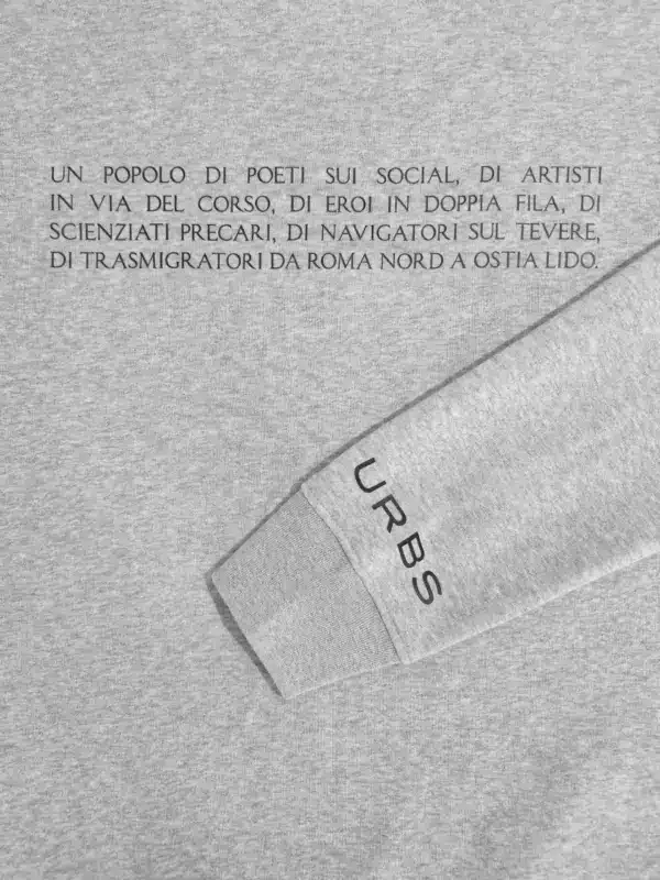 Felpa Scritta Grigia
