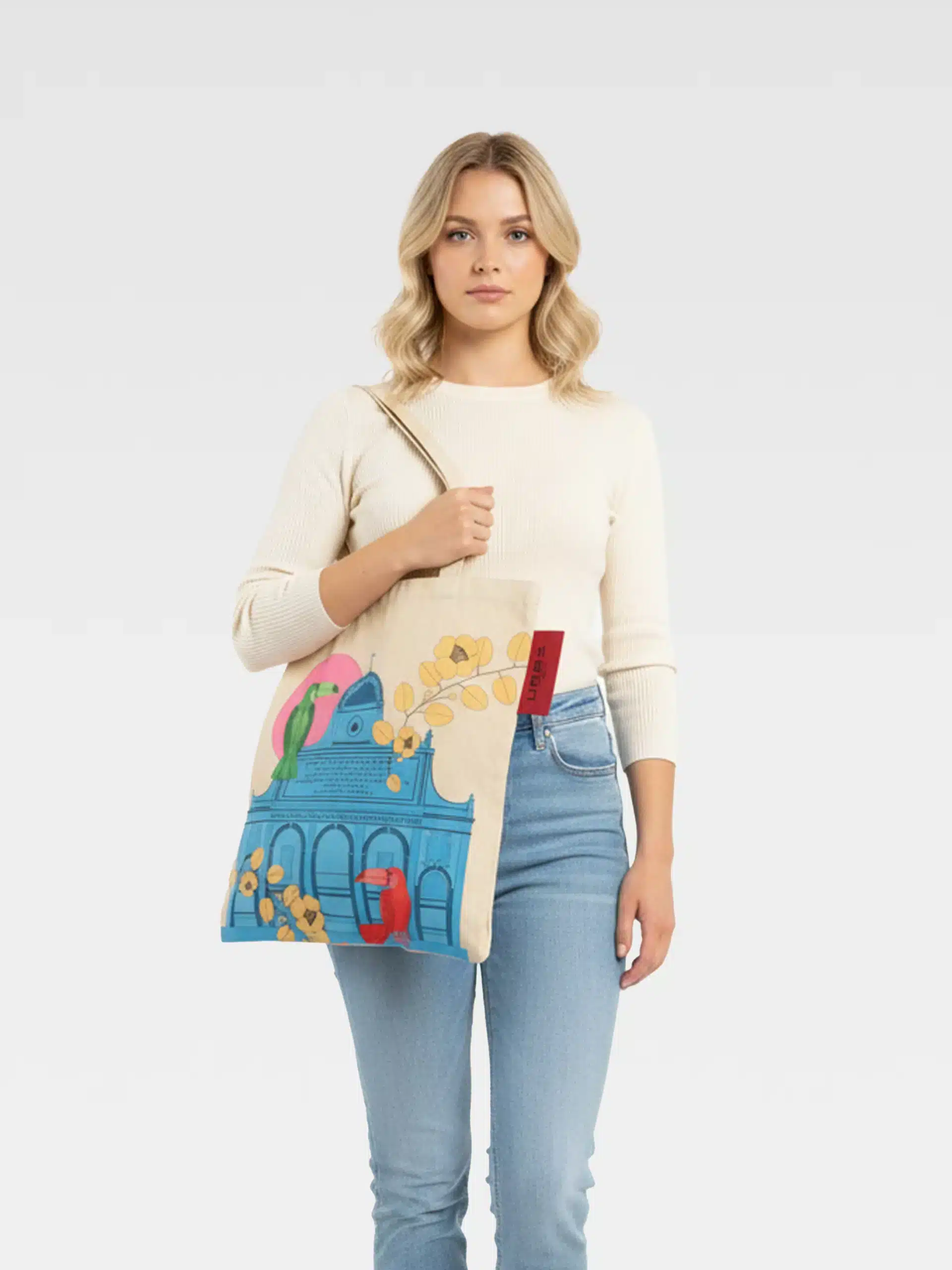 Borsa Shopper Fontanone in Tessuto