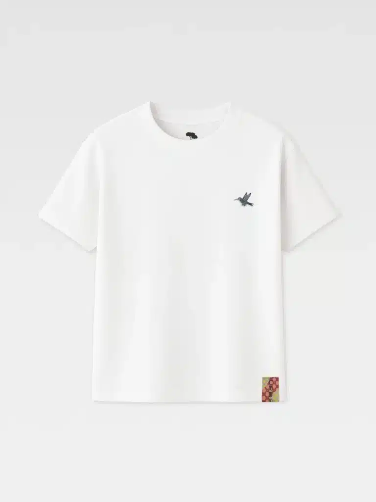T-Shirt Spilla Colibrì bianca