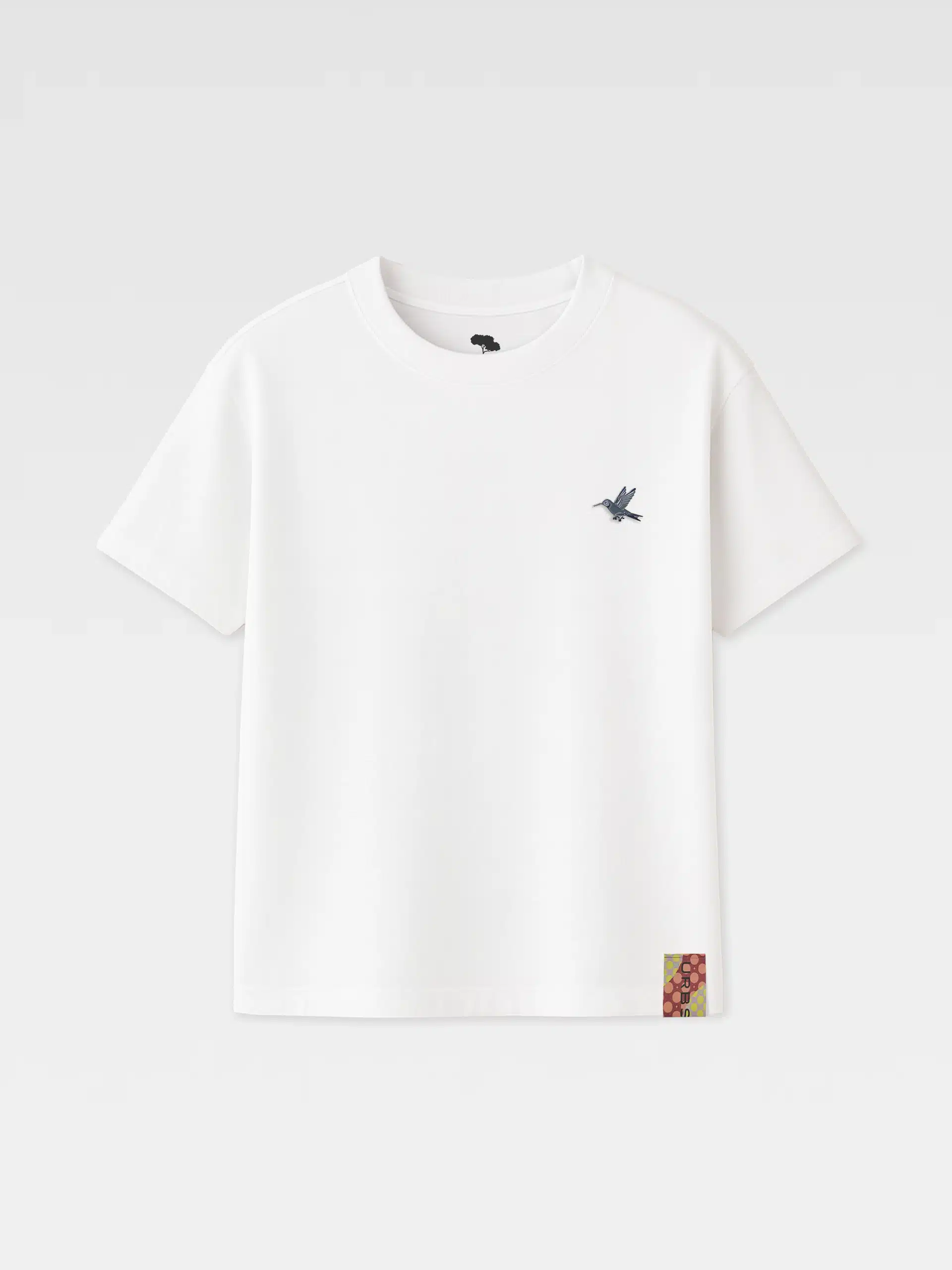 T-Shirt Spilla Colibrì bianca
