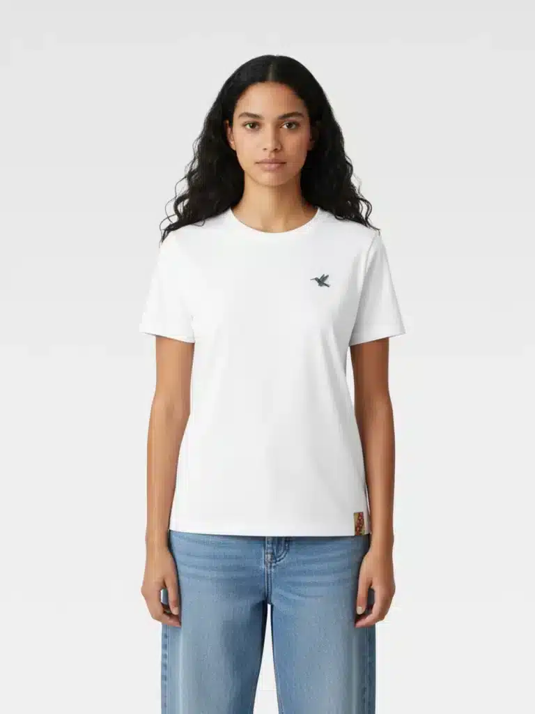 T-Shirt Spilla Colibrì bianca