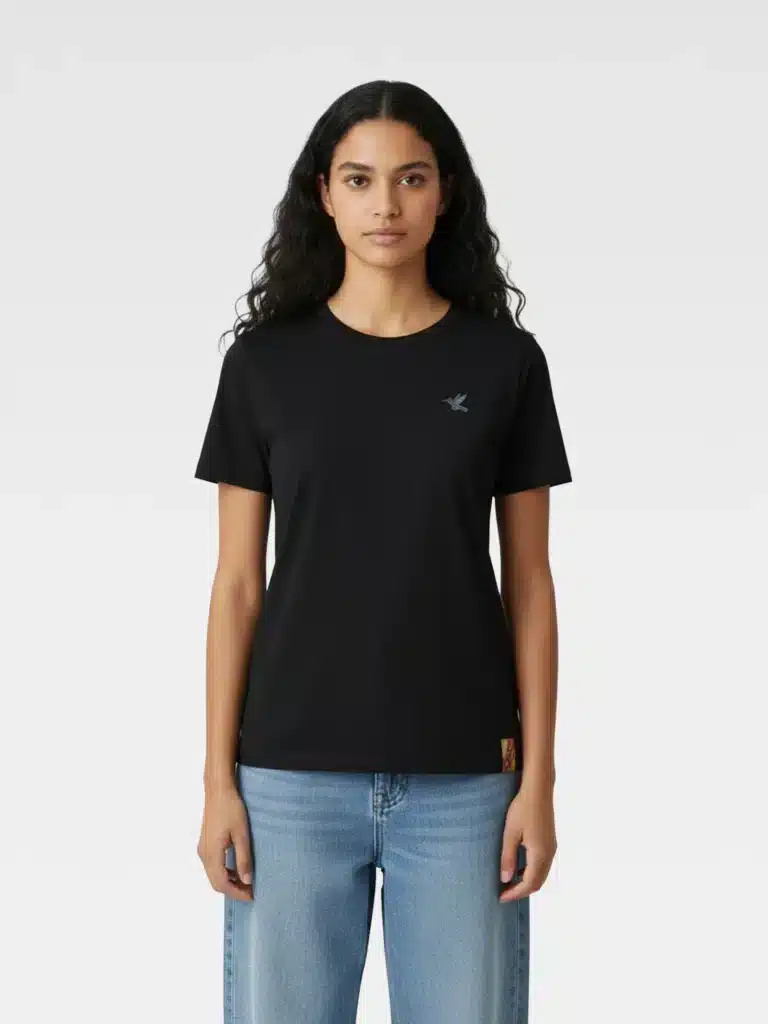 T-Shirt Spilla Colibrì nera