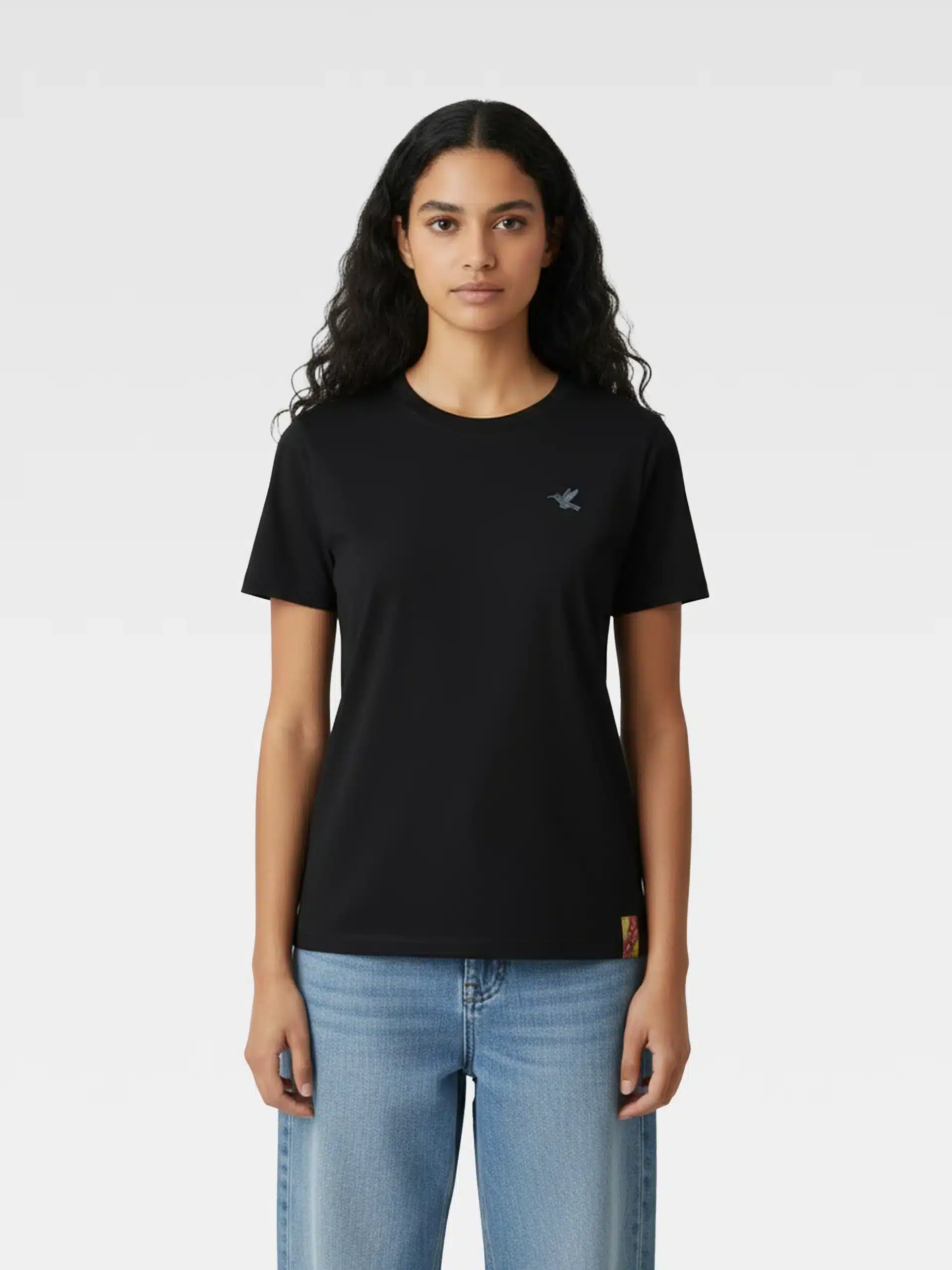 T-Shirt Spilla Colibrì nera