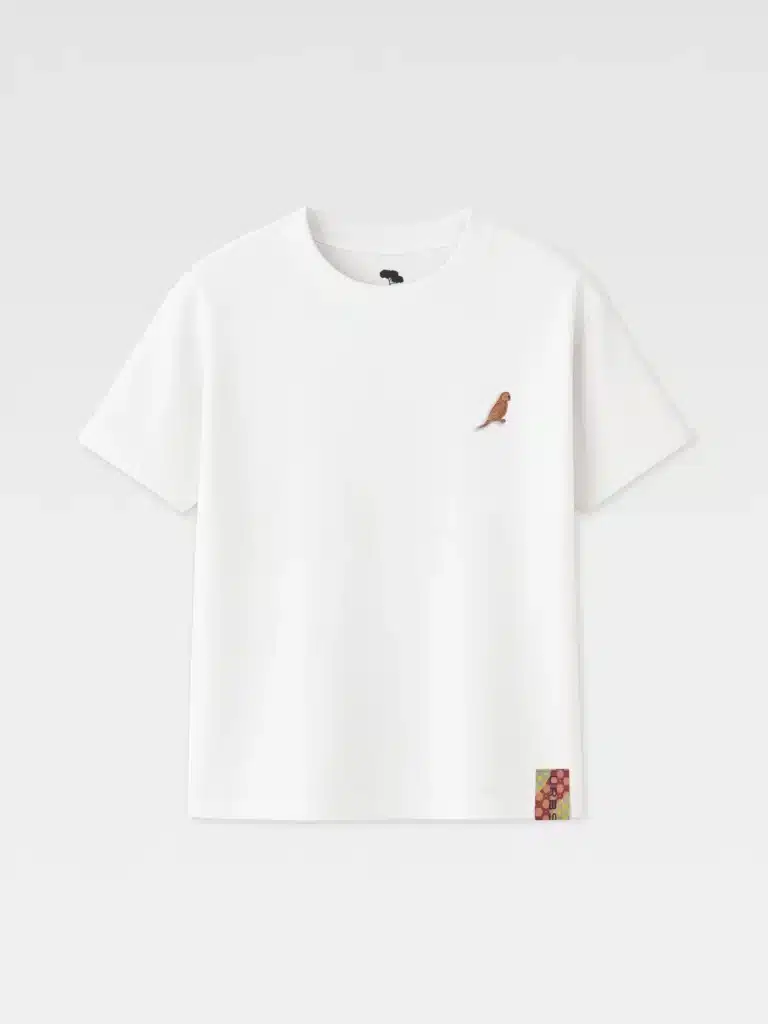 T-Shirt Spilla Parrocchetto bianca