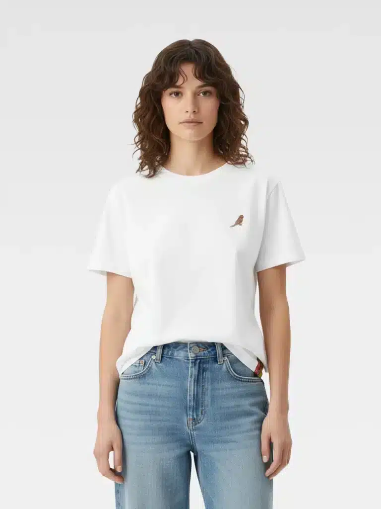 T-Shirt Spilla Parrocchetto bianca