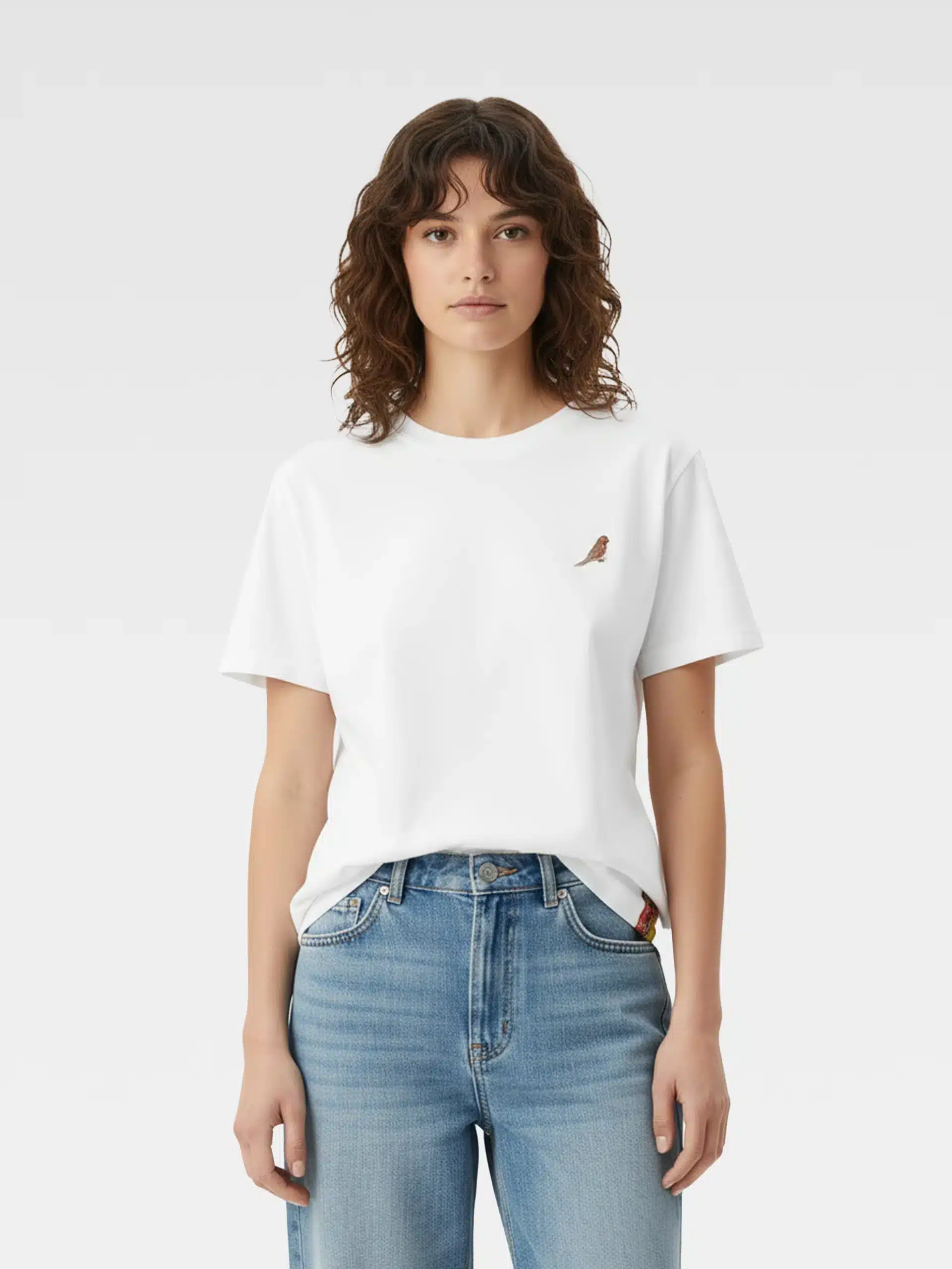 T-Shirt Spilla Parrocchetto bianca