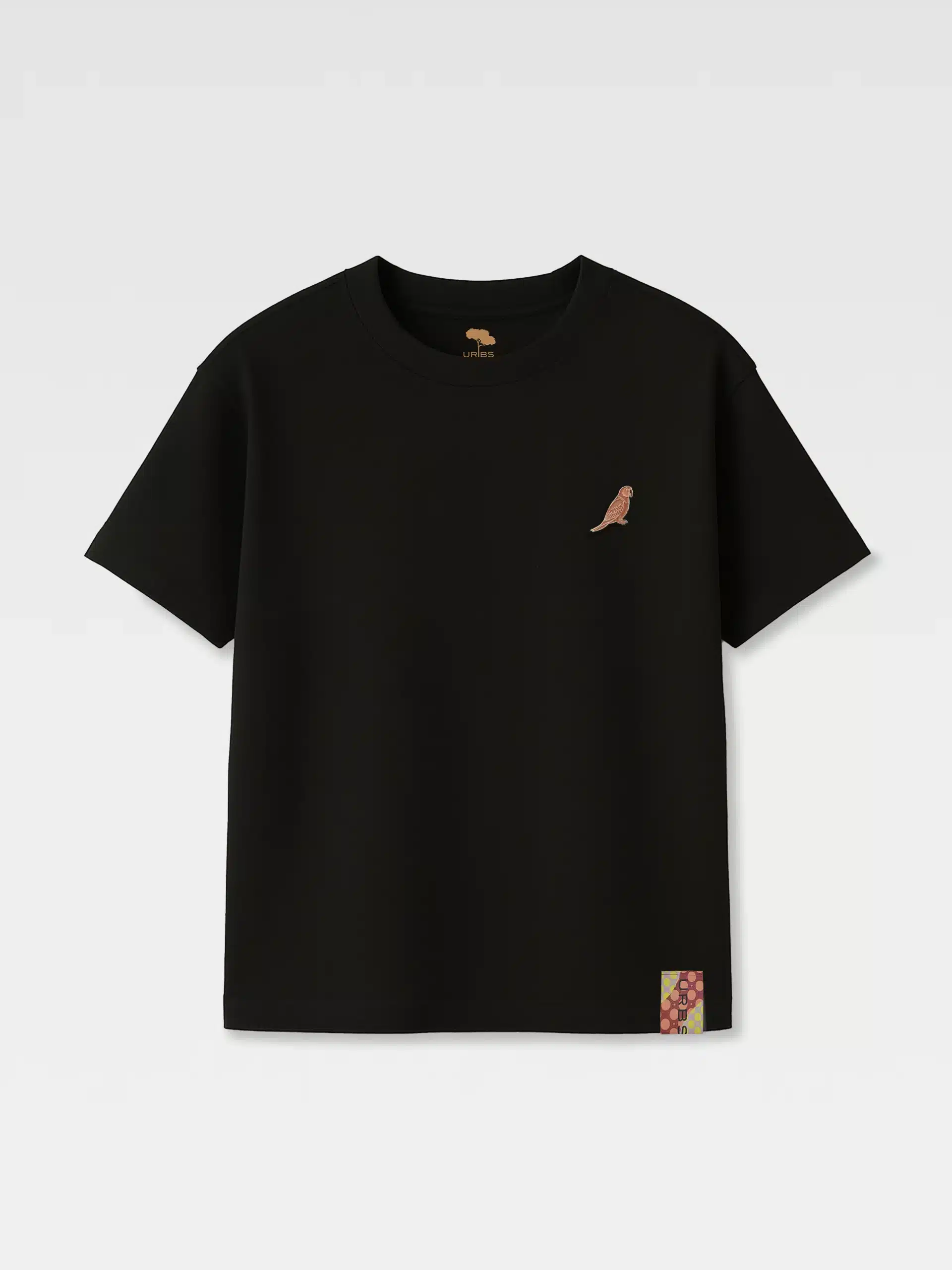 T-Shirt Spilla Parrocchetto nera