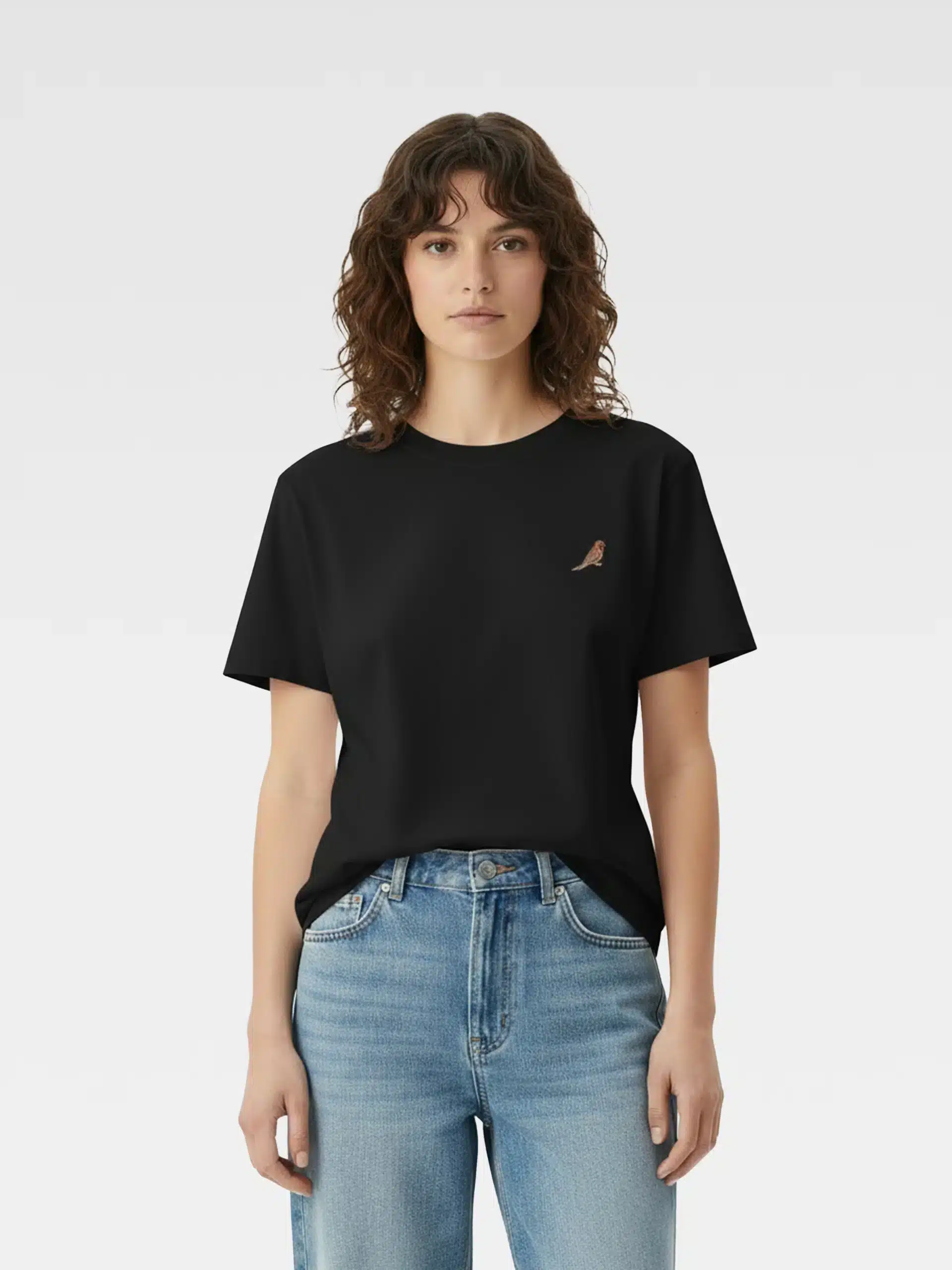 T-Shirt Spilla Parrocchetto nera
