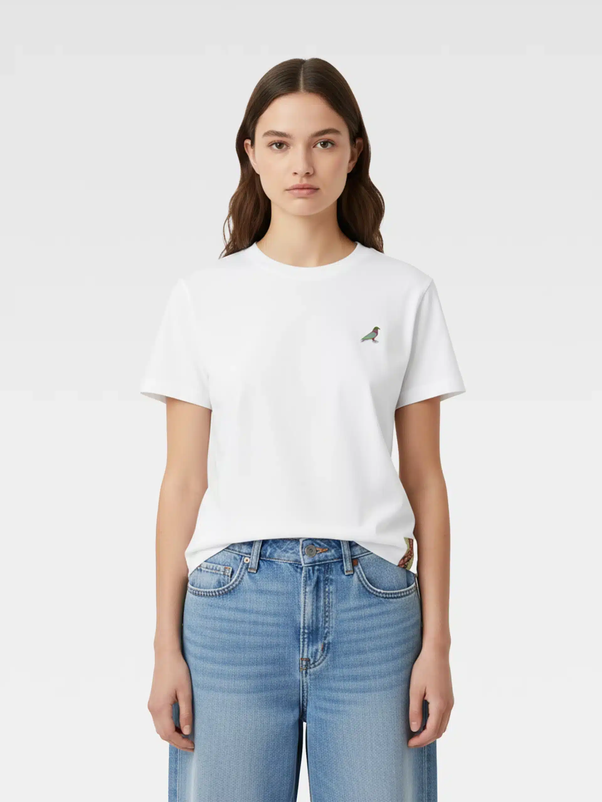 T-Shirt Spilla Piccione bianca