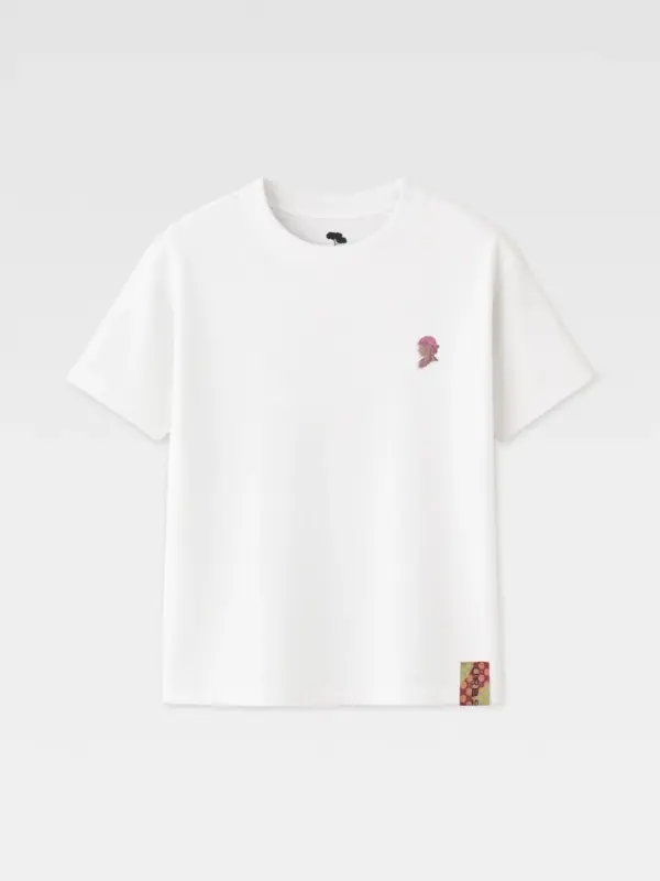 T-Shirt Spilla Testa Romana bianca