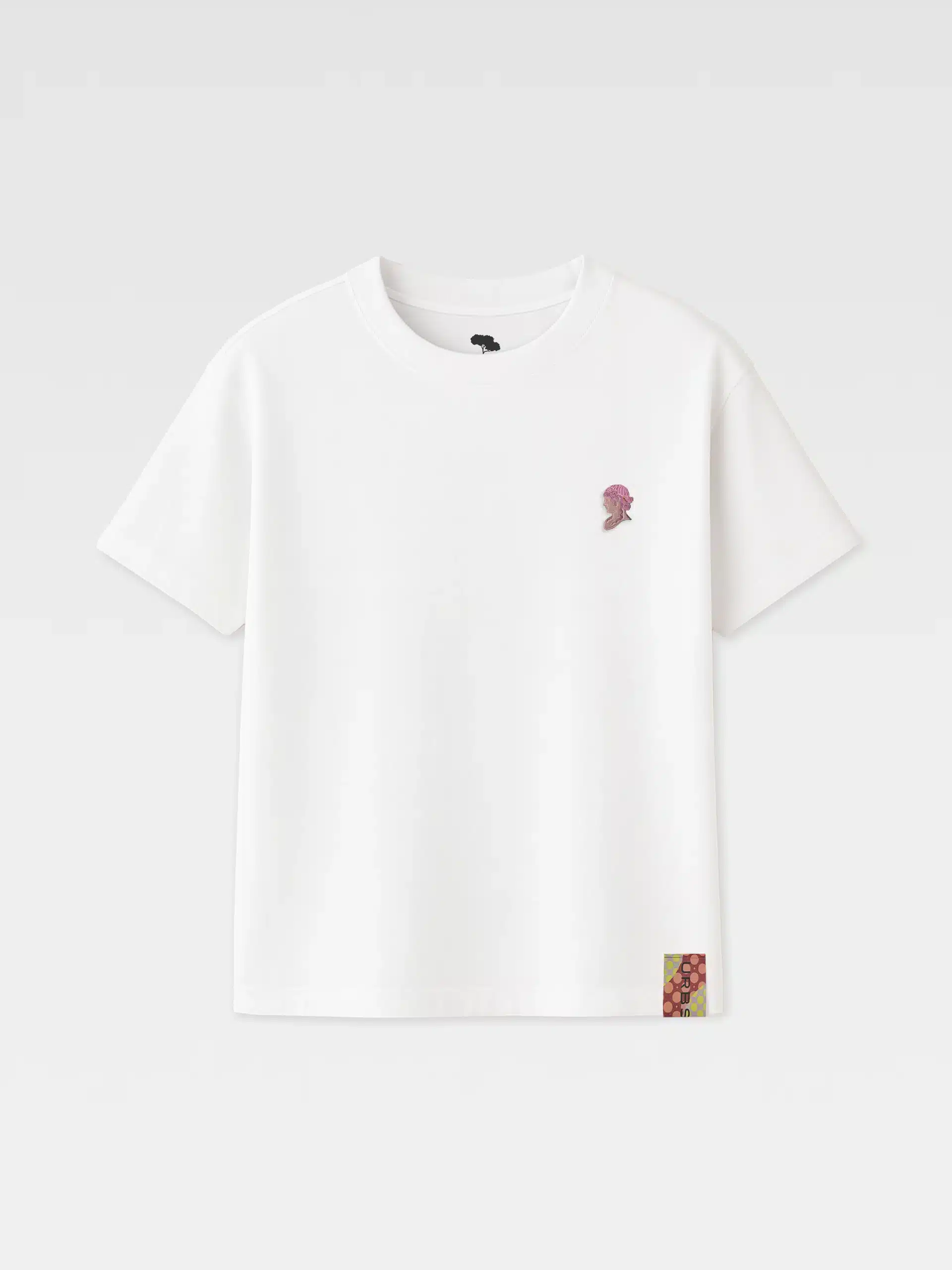 T-Shirt Spilla Testa Romana bianca