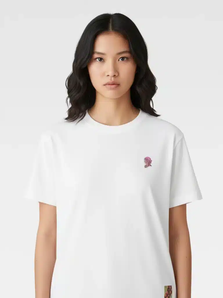 T-Shirt Spilla Testa Romana bianca