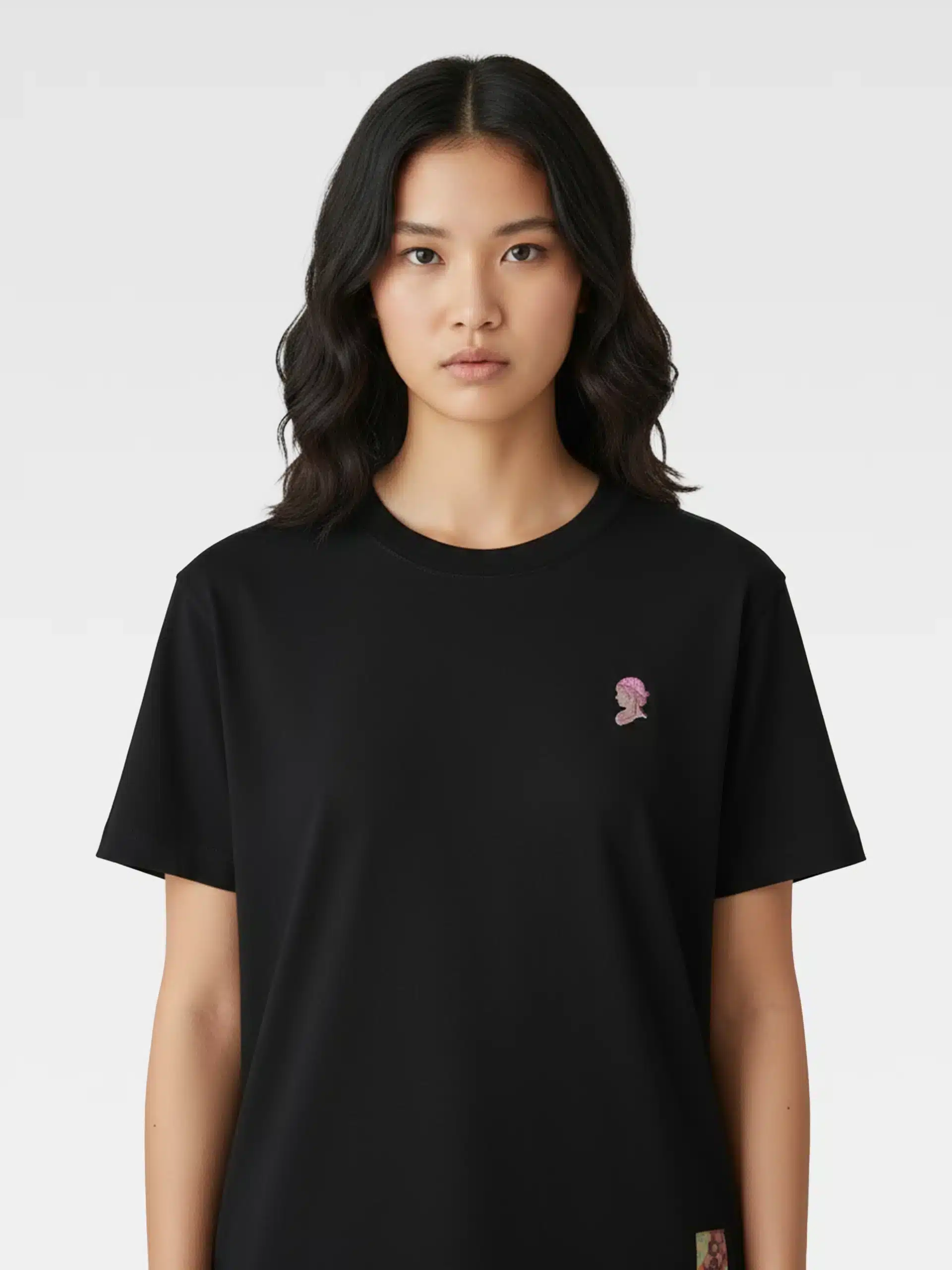 T-Shirt Spilla Testa Romana nera
