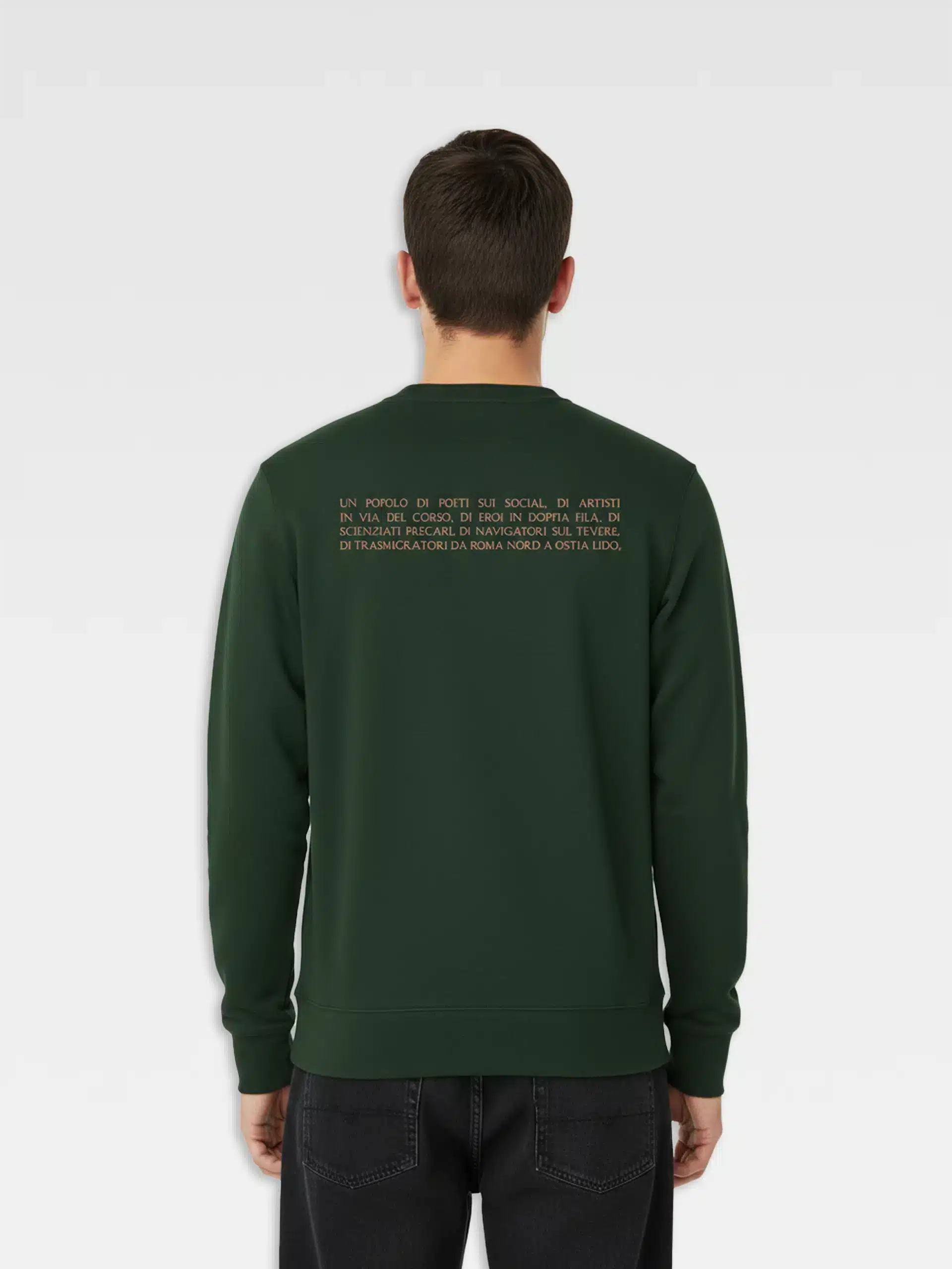 Felpa Scritta Verde