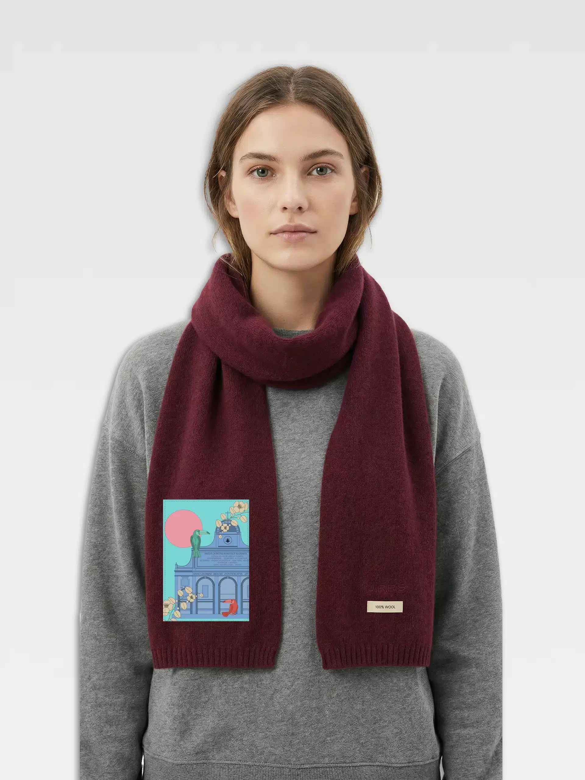 Sciarpa burgundy Fontanone