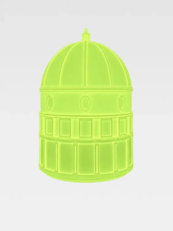 Cupola Medium Fluo Gialla