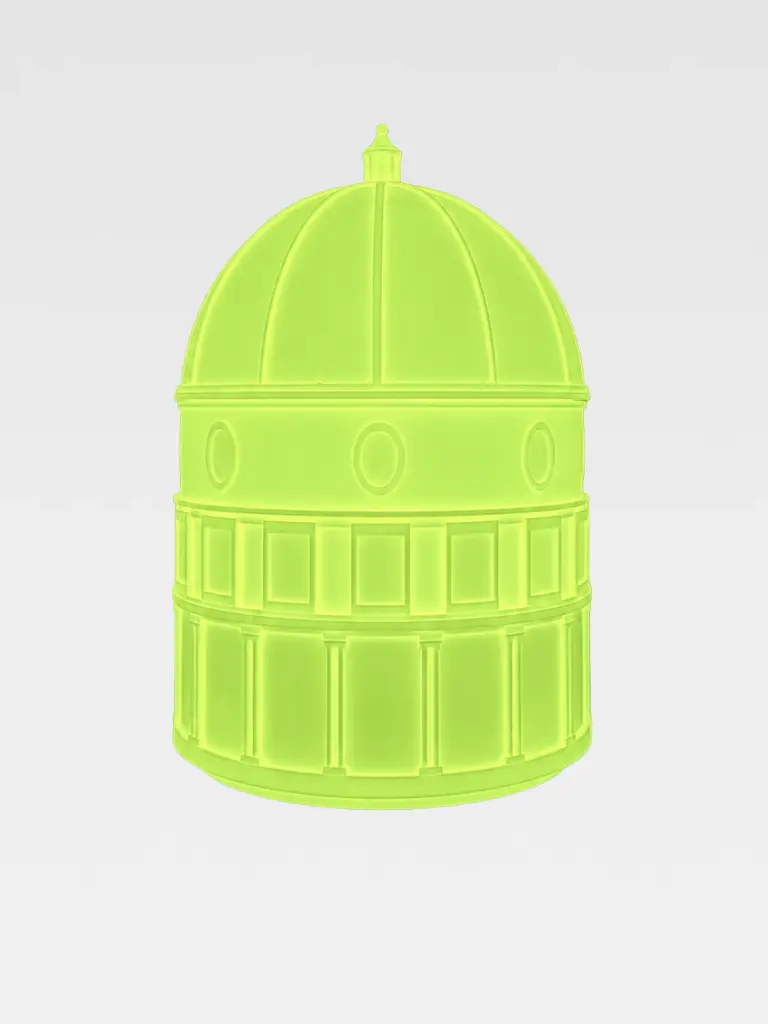 Cupola Medium Fluo Gialla