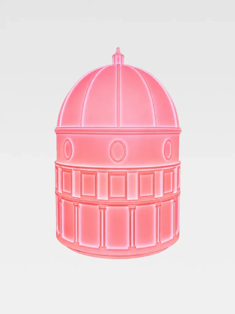 Cupola Medium Fluo Rosa