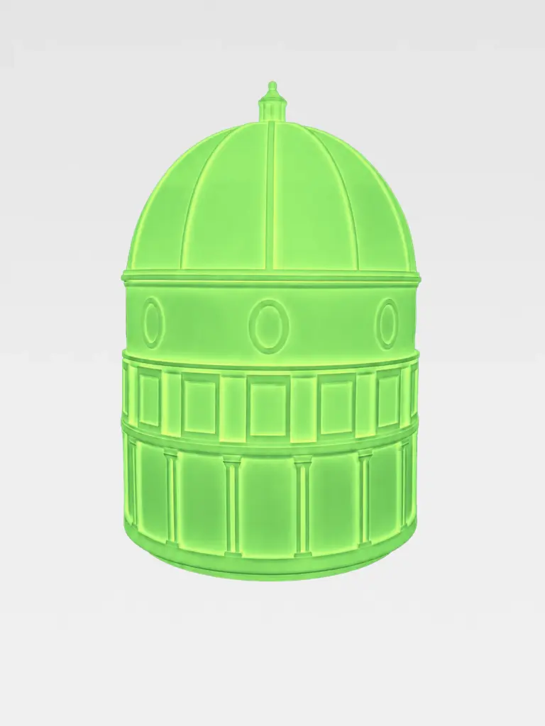 Cupola Medium Fluo Verde
