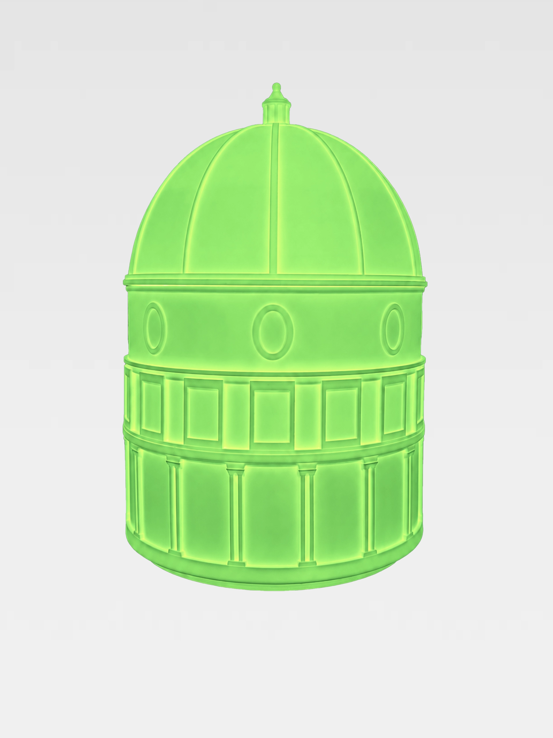 Cupola Medium Fluo Verde