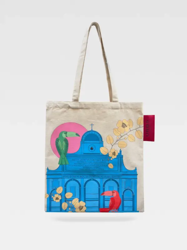 Borsa Shopper Fontanone in Tessuto
